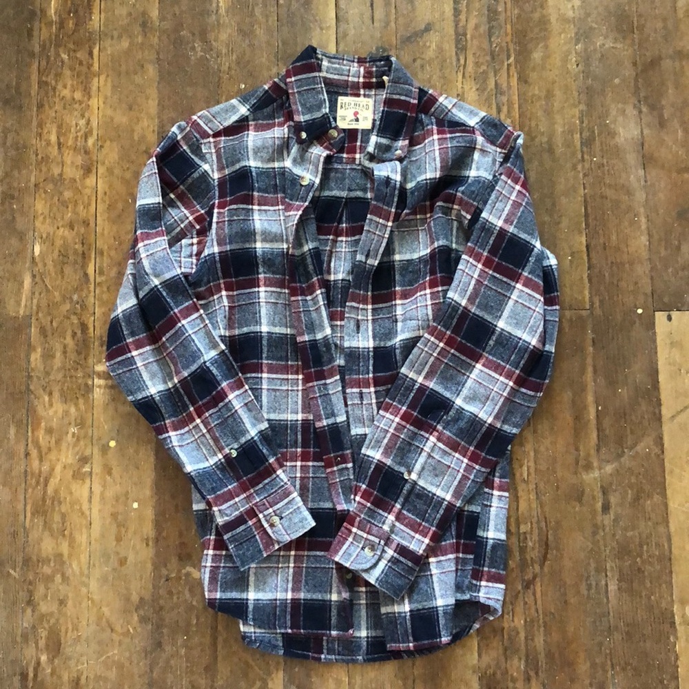 Men’s small flannel red/white/blue